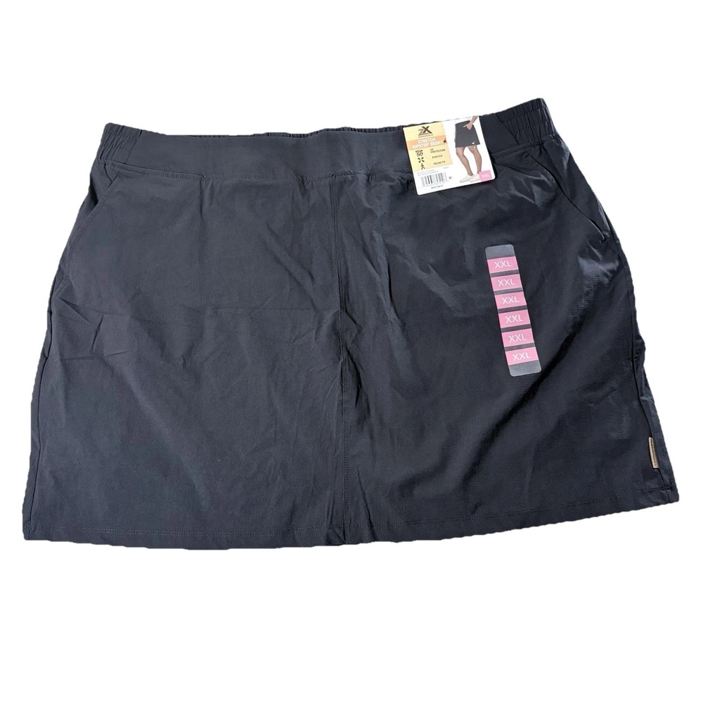ZeroXposur Skort UPF 50+ Pockets Inner Short Skirt Black Women's XXL